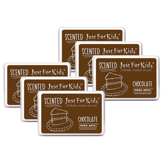 Just for Kids® Scented Ink Pad Chocolate/Brown, Pack of 6 - Loomini