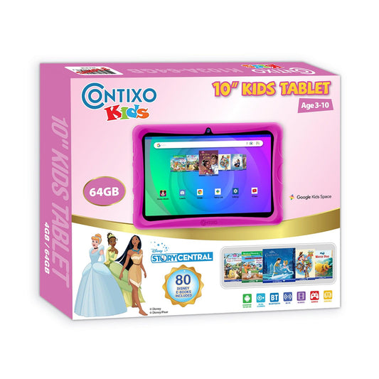 K103-A Pink 10-Inch Kids 64GB HD Tablet - Loomini