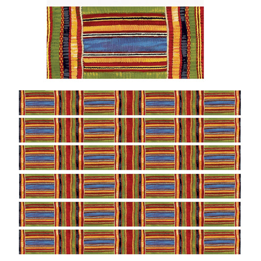 Kente Cloth Bolder Borders®, 35.75' Per Pack, 6 Packs - Loomini