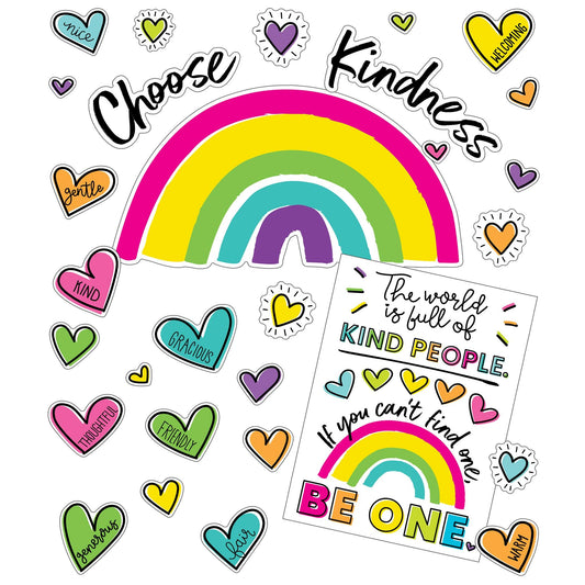 Kind Vibes Choose Kindness Bulletin Board Set - Loomini