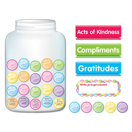 Kindness & Gratitude Jar Bulletin Board Set - Loomini