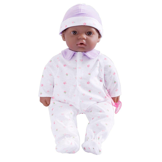 La Baby Soft 16" Baby Doll, Purple with Pacifier, African-American - Loomini