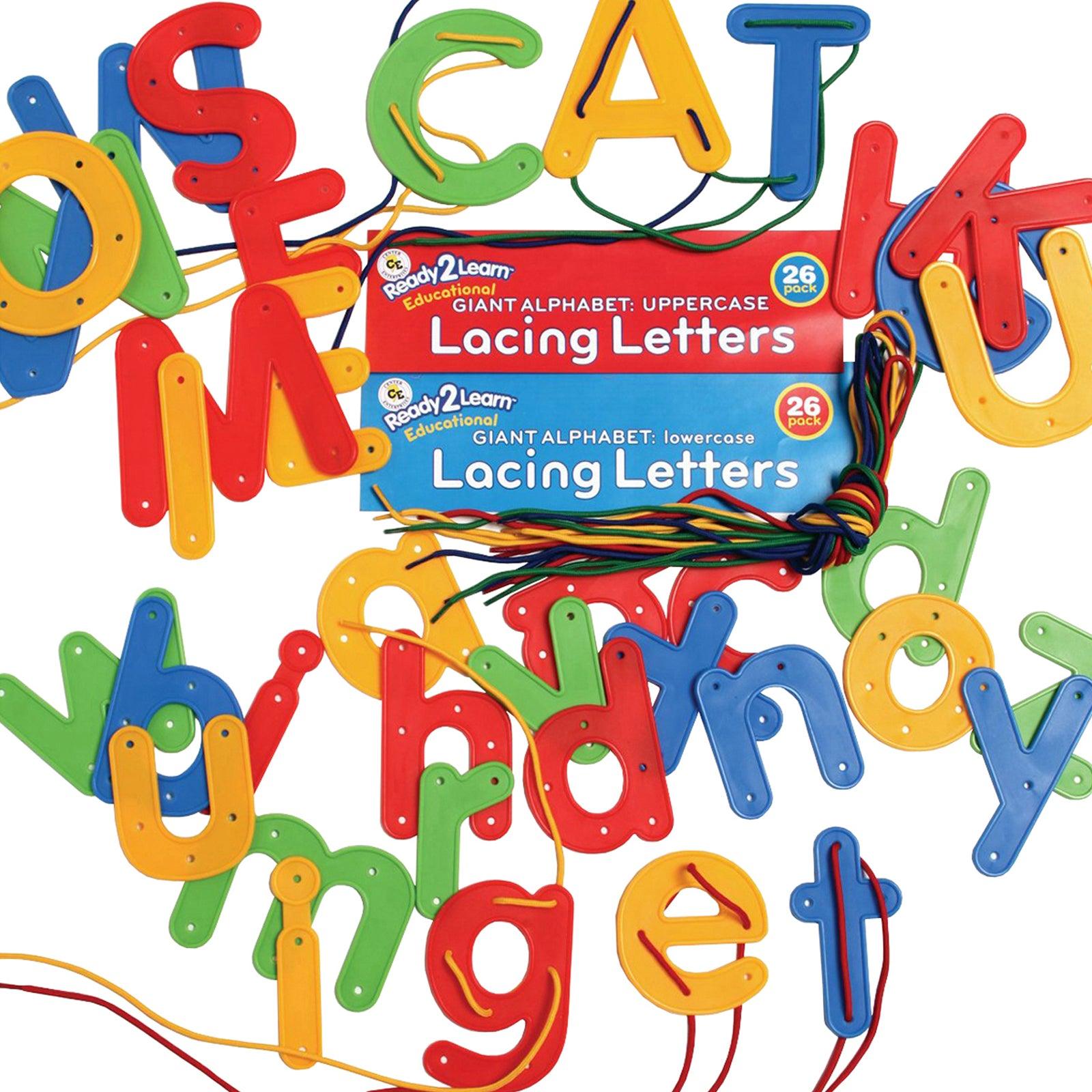 Lacing Alphabet - Uppercase and Lowercase - Set of 52 - Loomini