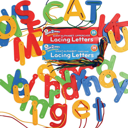 Lacing Alphabet - Uppercase and Lowercase - Set of 52 - Loomini