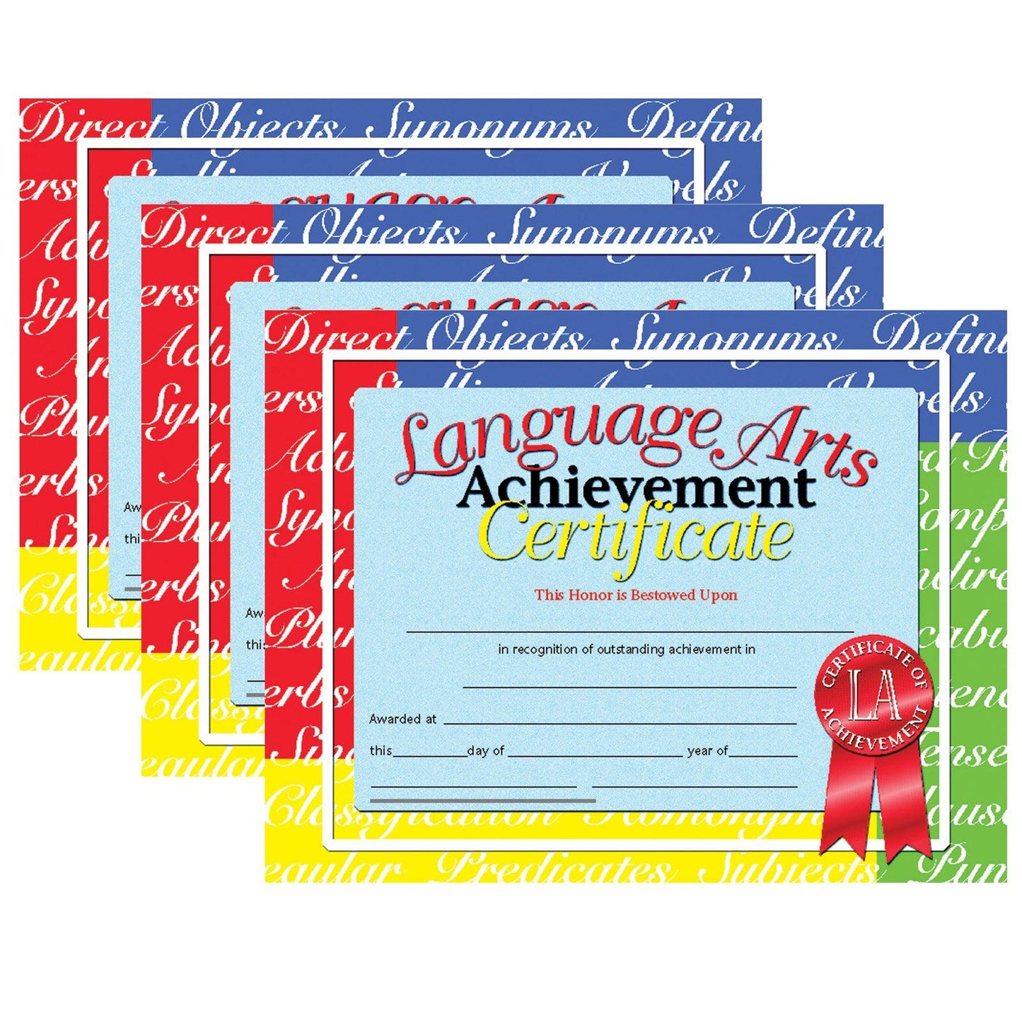 Language Arts Achievement Certificate, 30 Per Pack, 3 Packs - Loomini