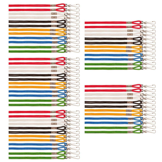 Lanyards, Assorted Colors, 12 Per Pack, 5 Packs - Loomini