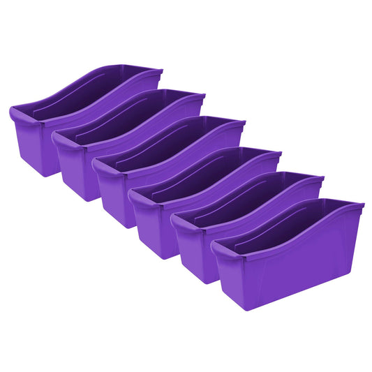 Large Book Bin, Purple, Pack of 6 - Loomini