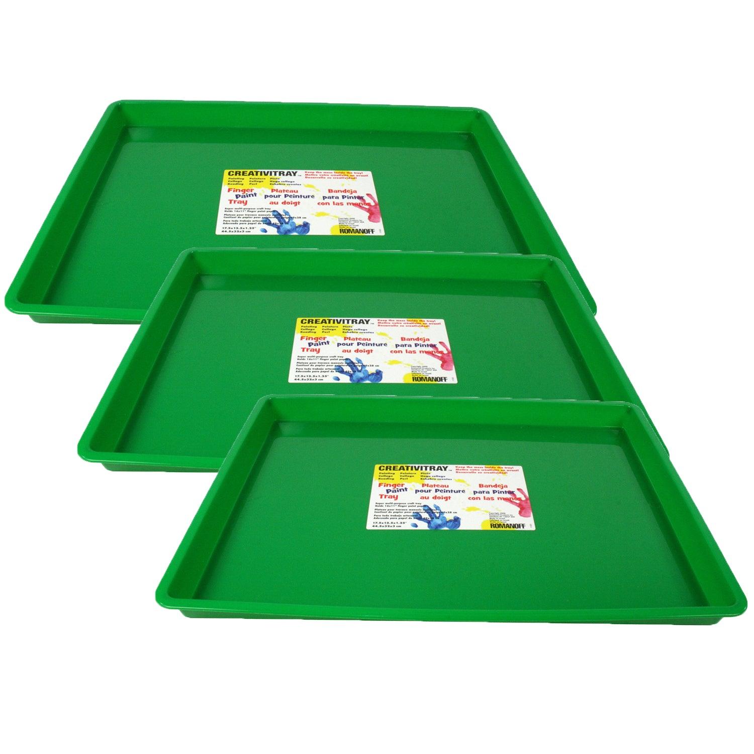 Large Creativitray®, Green, Pack of 3 - Loomini