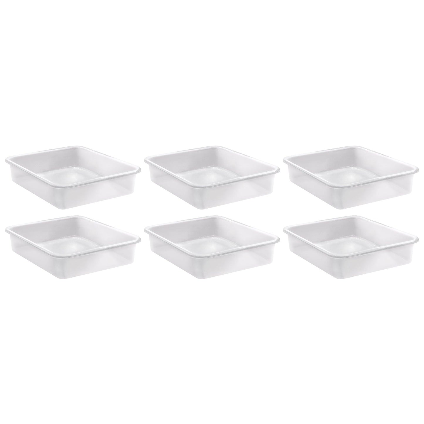 Large Plastic Letter Tray, Clear, Pack of 6 - Loomini