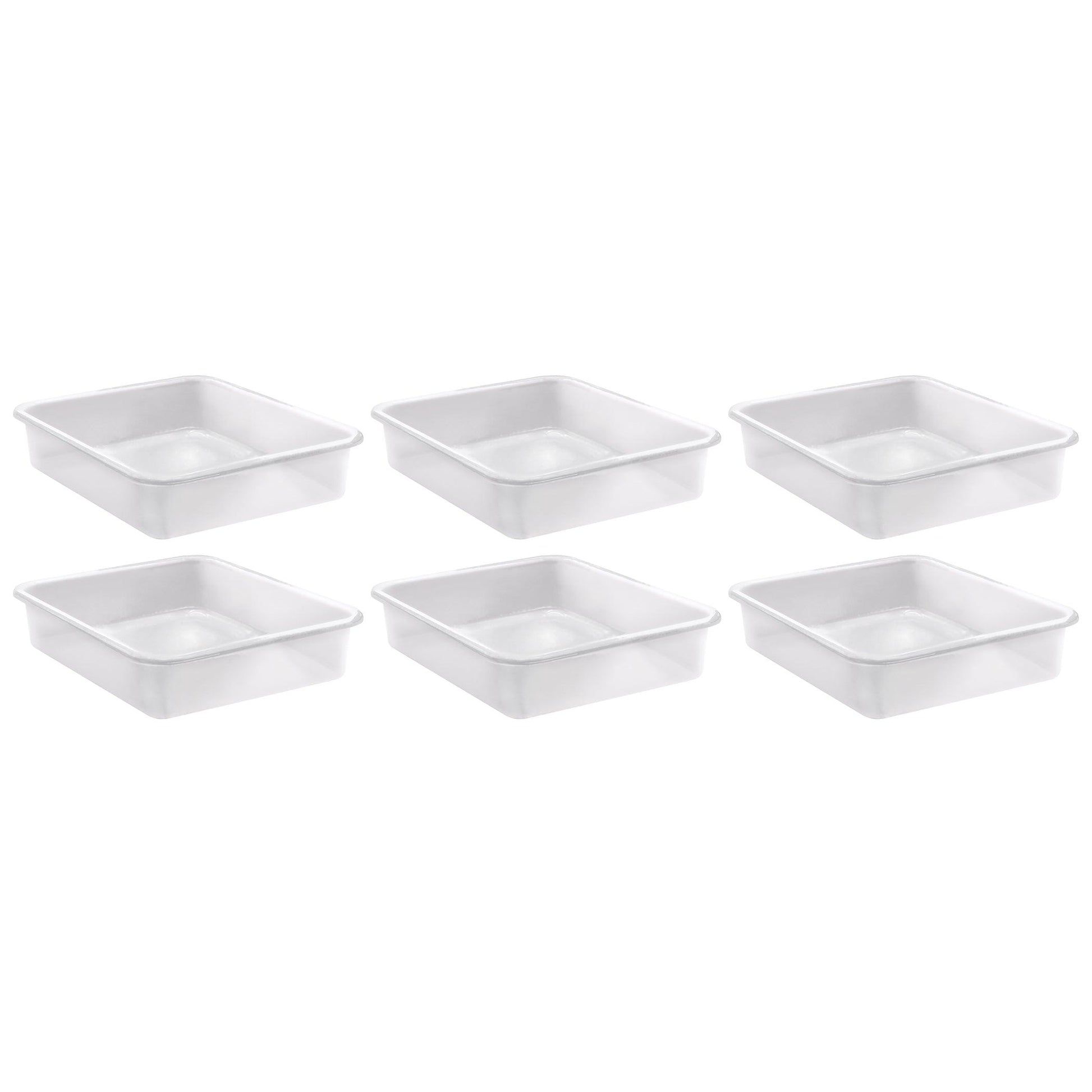 Large Plastic Letter Tray, Clear, Pack of 6 - Loomini