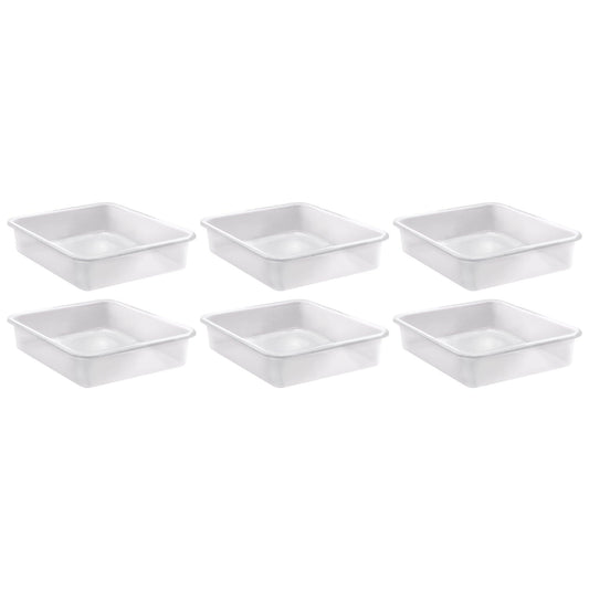 Large Plastic Letter Tray, Clear, Pack of 6 - Loomini