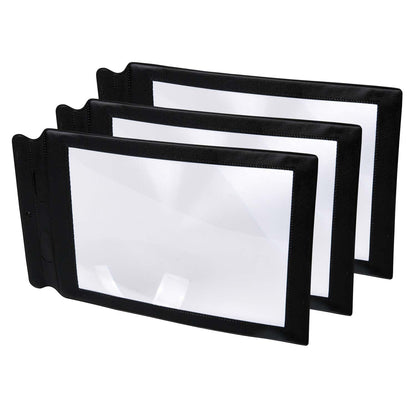 Large Sheet Magnifier, 8.7" x 5.5", Pack of 3 - Loomini