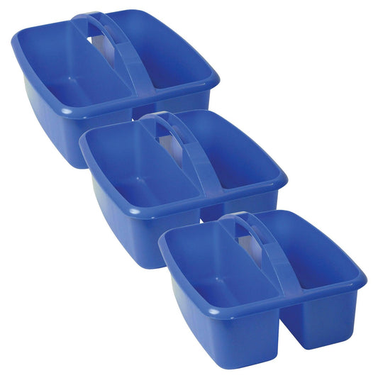 Large Utility Caddy, Blue, Pack of 3 - Loomini