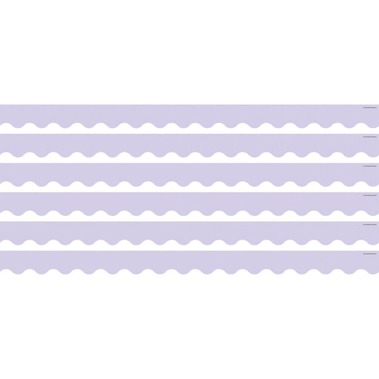 Lavender Scalloped Border Trim, 35 Feet Per Pack, 6 Packs - Loomini