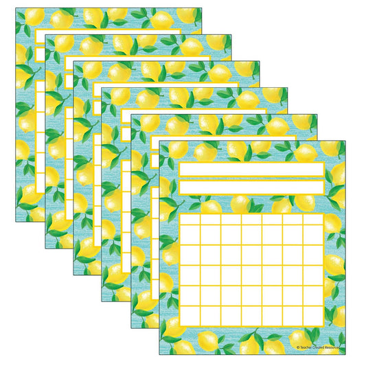 Lemon Zest Incentive Charts, 36 Per Pack, 6 Packs - Loomini