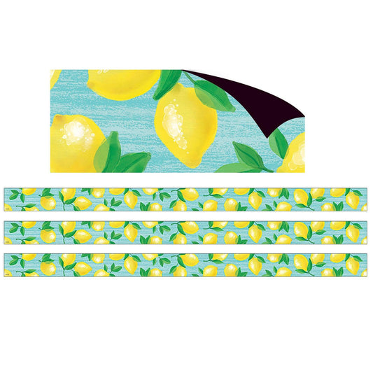 Lemon Zest Magnetic Border, 24 Feet Per Pack, 3 Packs - Loomini