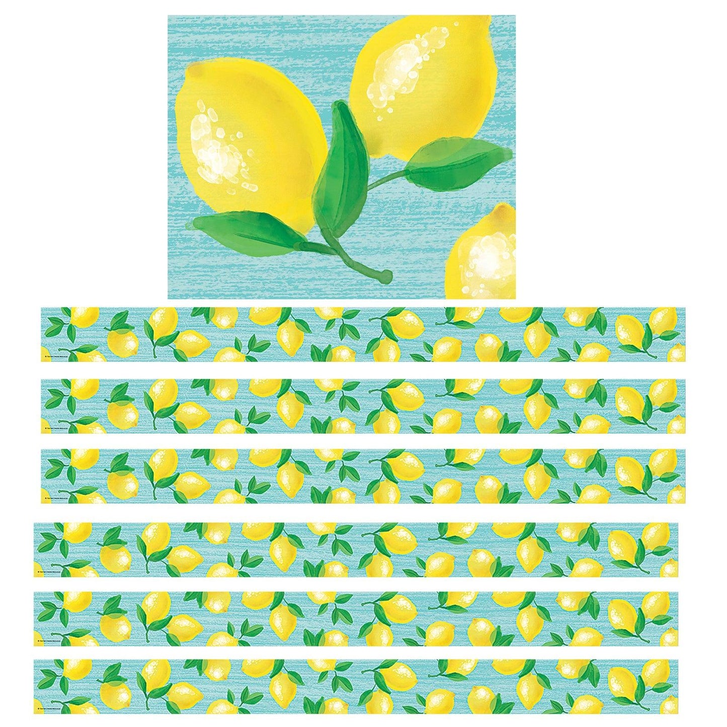 Lemon Zest Straight Border Trim, 35 Feet Per Pack, 6 Packs - Loomini