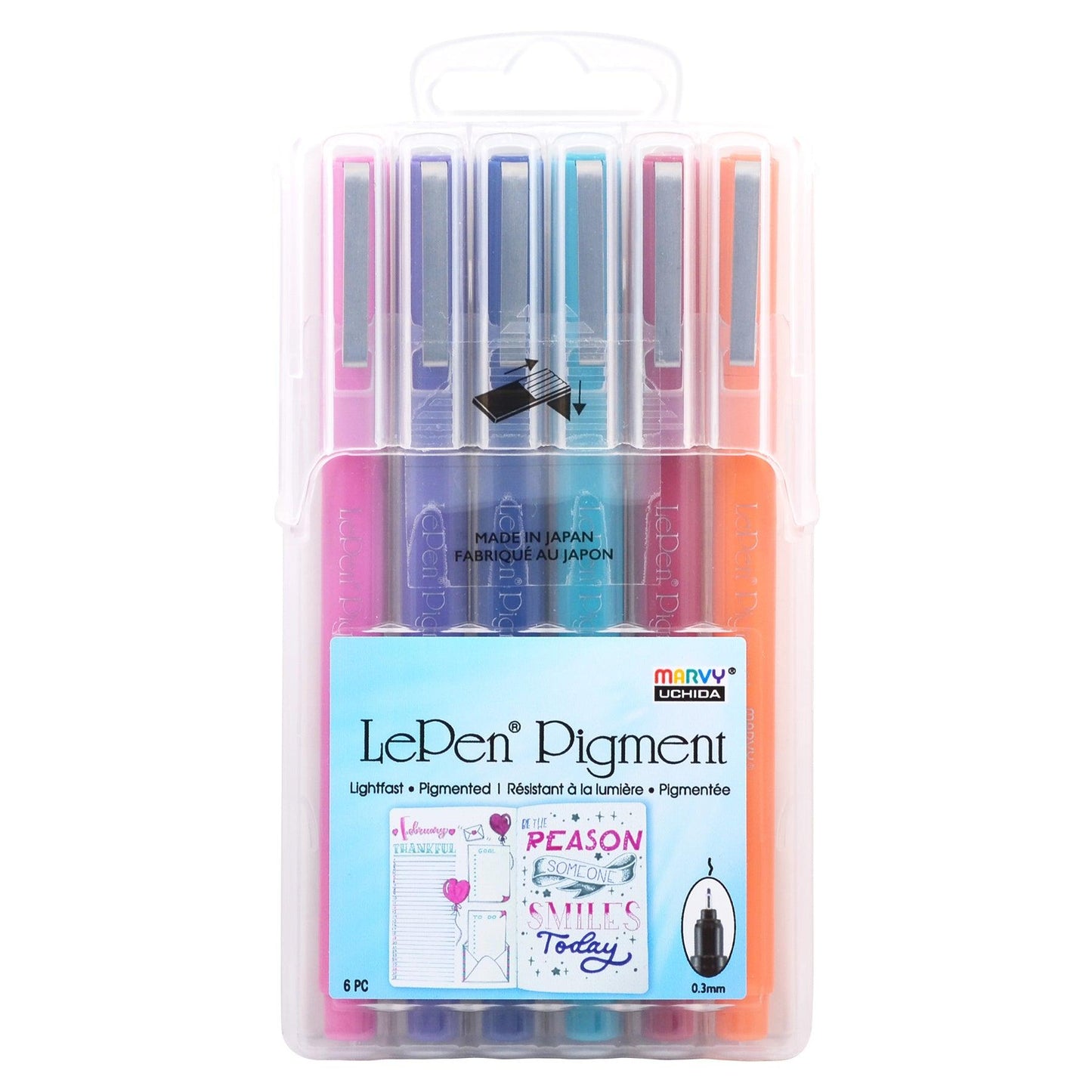 LePen® Pigment Pens, Jewel Colors, Pack of 6 - Loomini