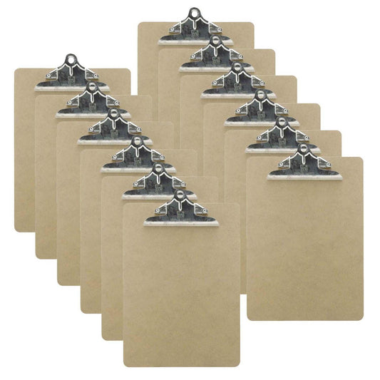 Letter Size Hardwood Clipboard, Pack of 12 - Loomini