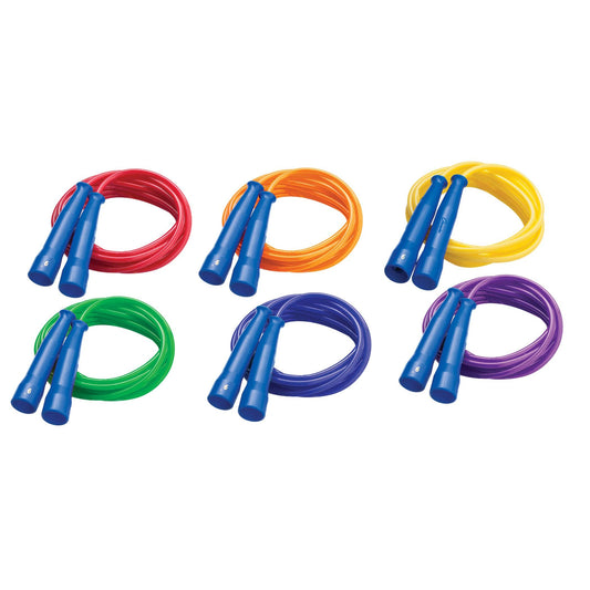 Licorice Speed Jump Rope, 9' with Blue Handles, Pack of 6 - Loomini