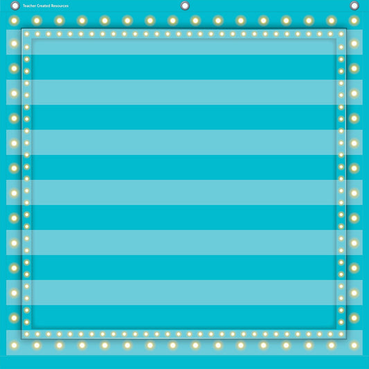 Light Blue Marquee 7 Pocket Chart (28" x 28") - Loomini