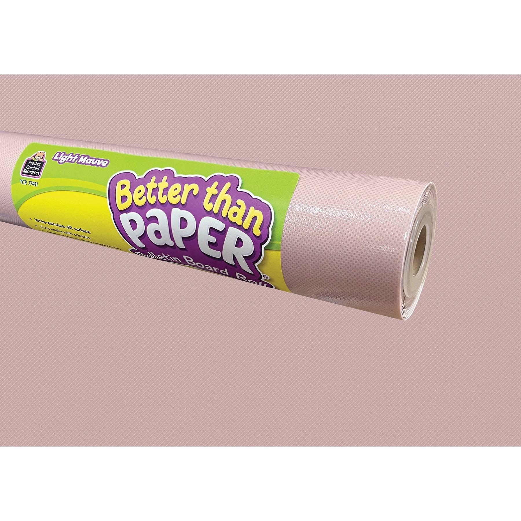 Light Mauve Better Than Paper Bulletin Board Roll, 4' x 12', Pack of 4 - Loomini