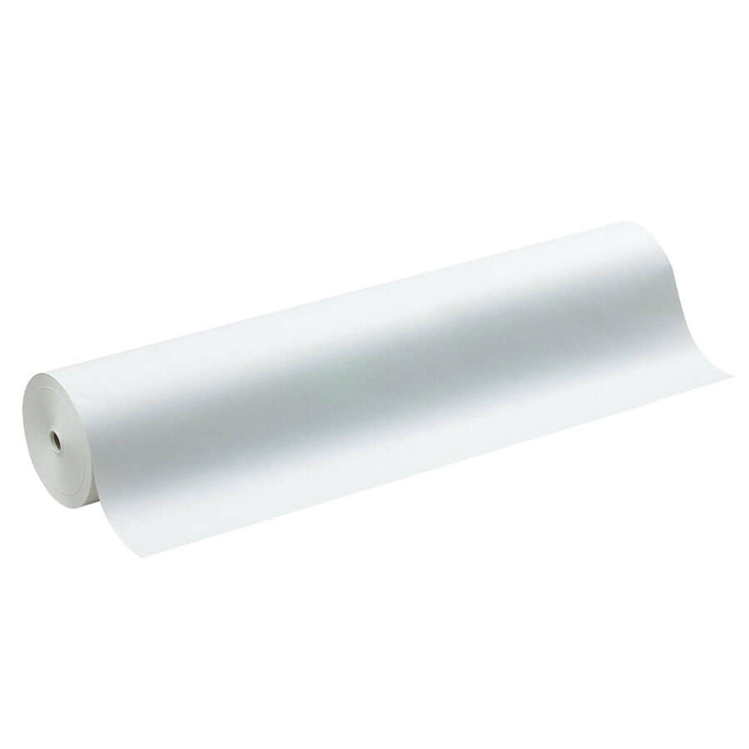 Lightweight Kraft Paper Roll, White, 48" x 1,000', 1 Roll - Loomini