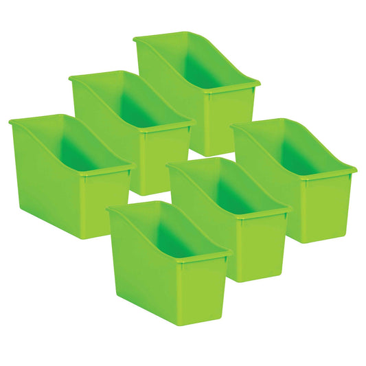 Lime Plastic Book Bin, Pack of 6 - Loomini