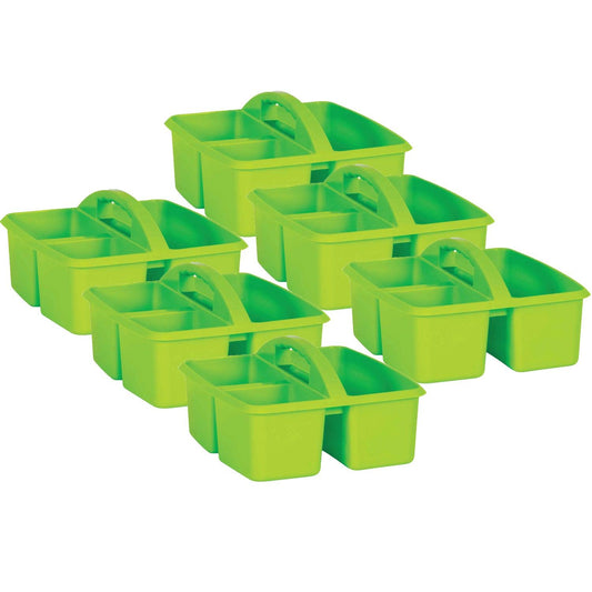 Lime Plastic Storage Caddy, Pack of 6 - Loomini