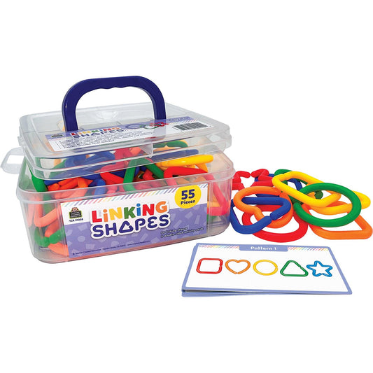 Linking Shapes: 50-Piece Educational Toy for Fine-Motor Skills and Hand-Eye Coordination | For Ages 3 to 8 - Loomini