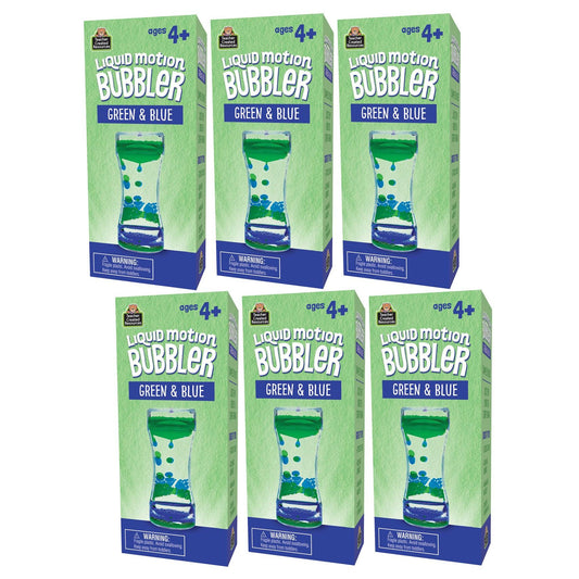 Liquid Motion Bubbler, Green & Blue, Pack of 6 - Loomini