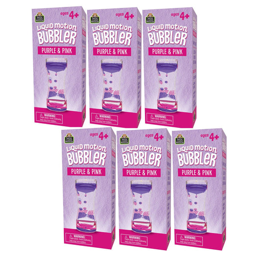 Liquid Motion Bubbler, Purple & Pink, Pack of 6 - Loomini