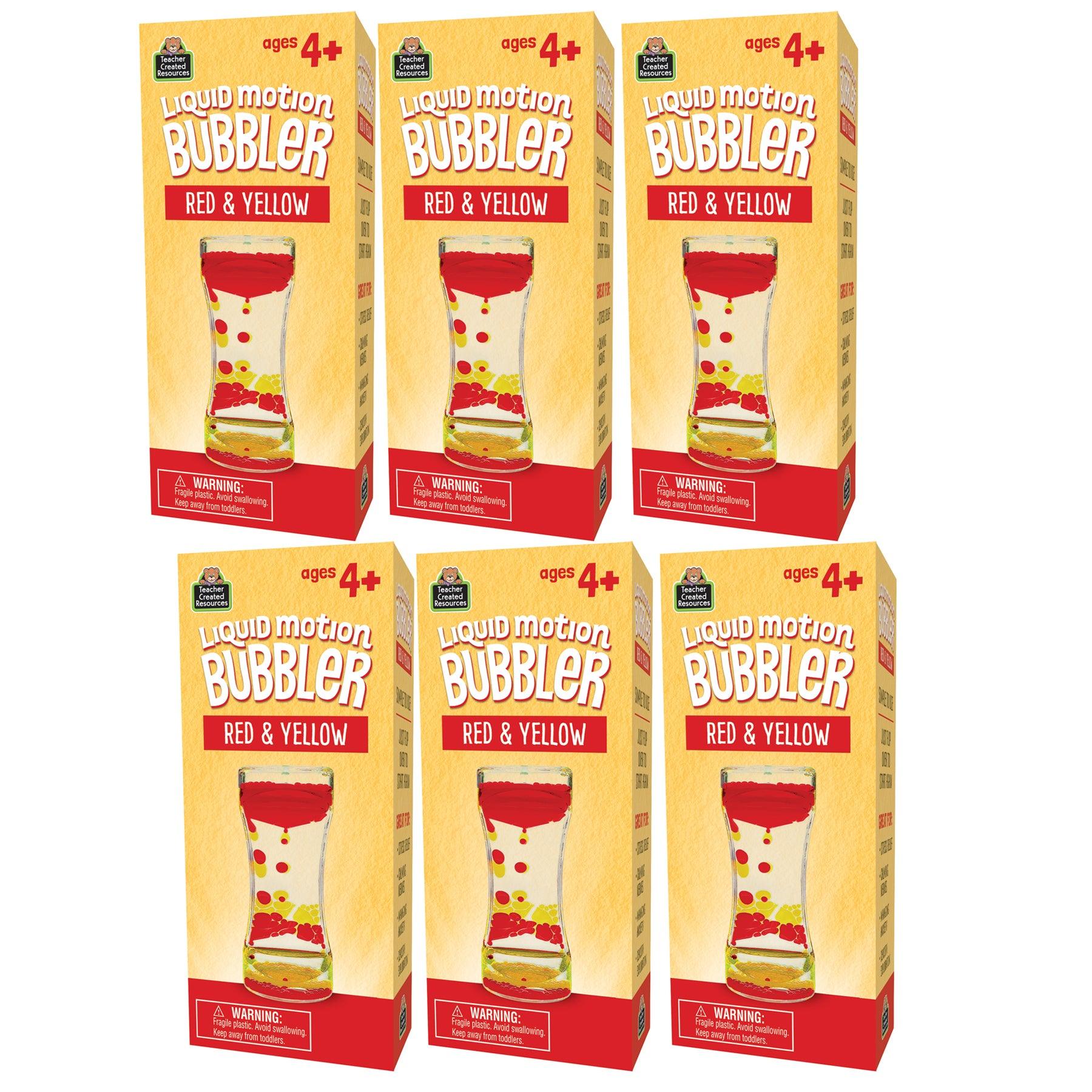 Liquid Motion Bubbler, Red & Yellow, Pack of 6 - Loomini