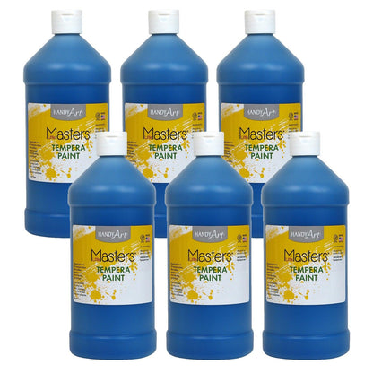 Little Masters® Tempera Paint, Blue, 32 oz., Pack of 6 - Loomini