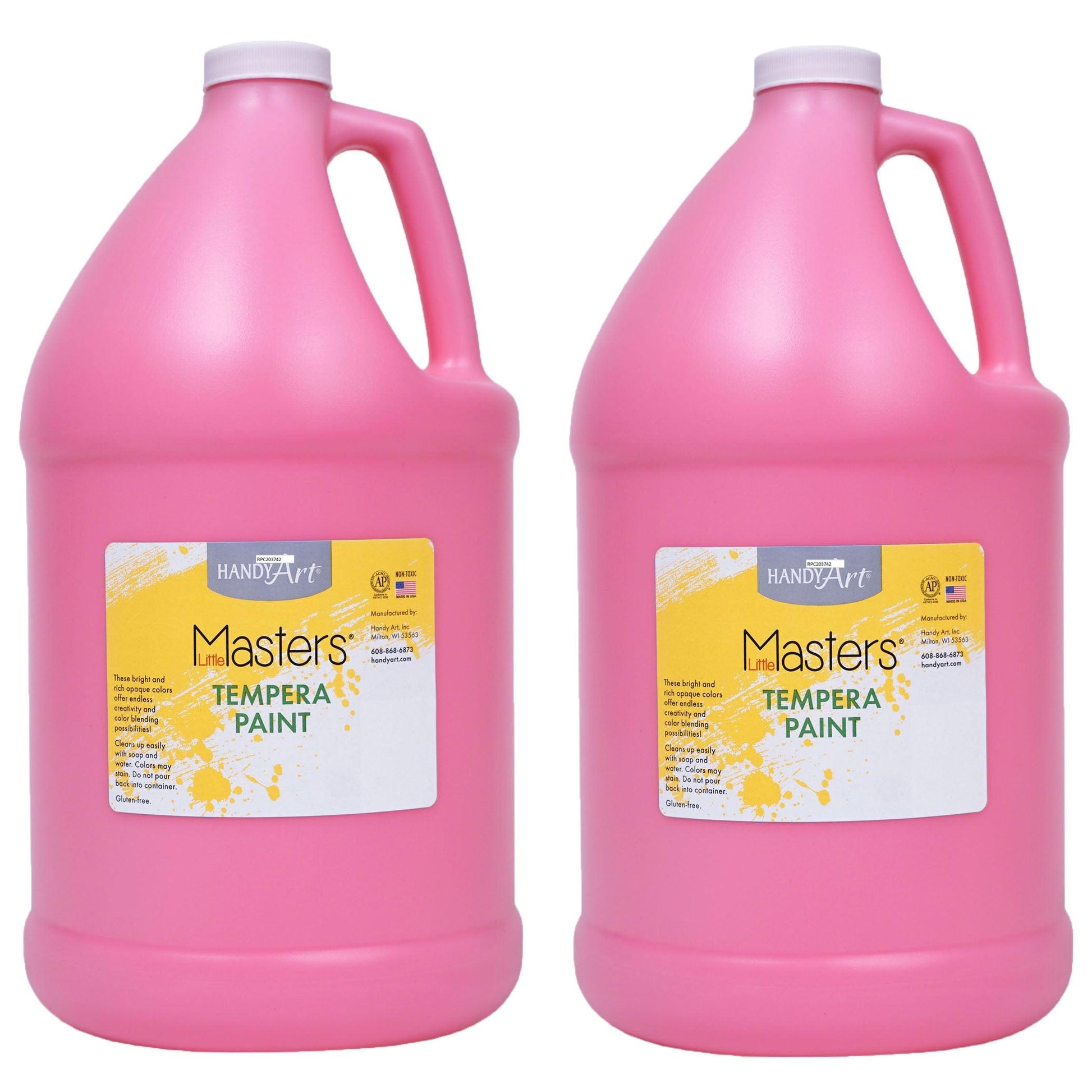 Little Masters® Tempera Paint, Pink, Gallon, Pack of 2 - Loomini