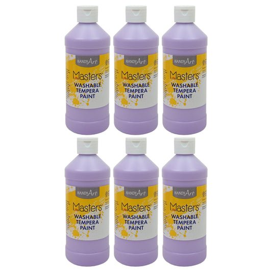 Little Masters® Washable Tempera Paint, 16 oz., Light Purple, Pack of 6 - Loomini