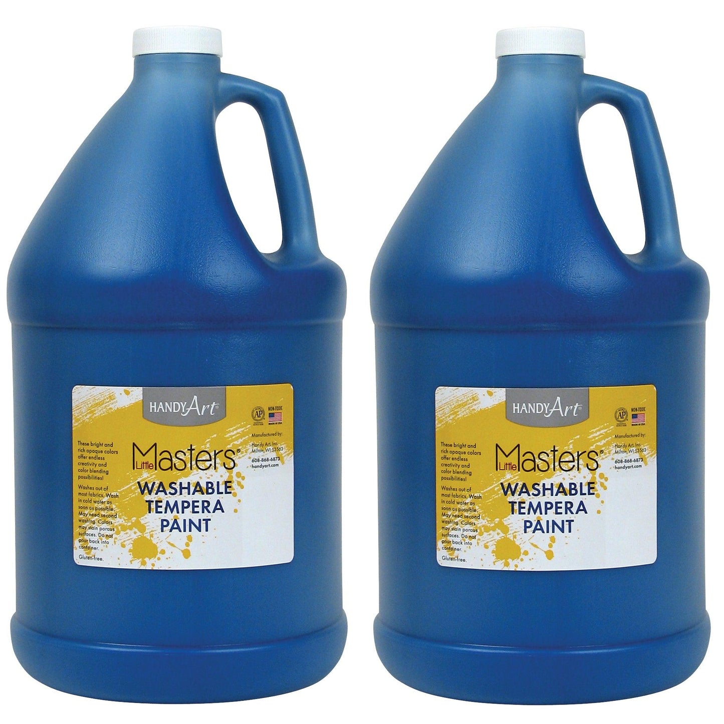 Little Masters® Washable Tempera Paint, Blue, Gallon, Pack of 2 - Loomini