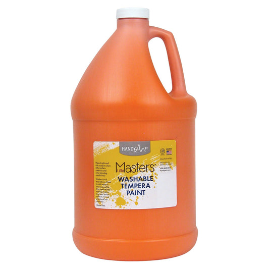 Little Masters® Washable Tempera Paint, Orange, Gallon - Loomini