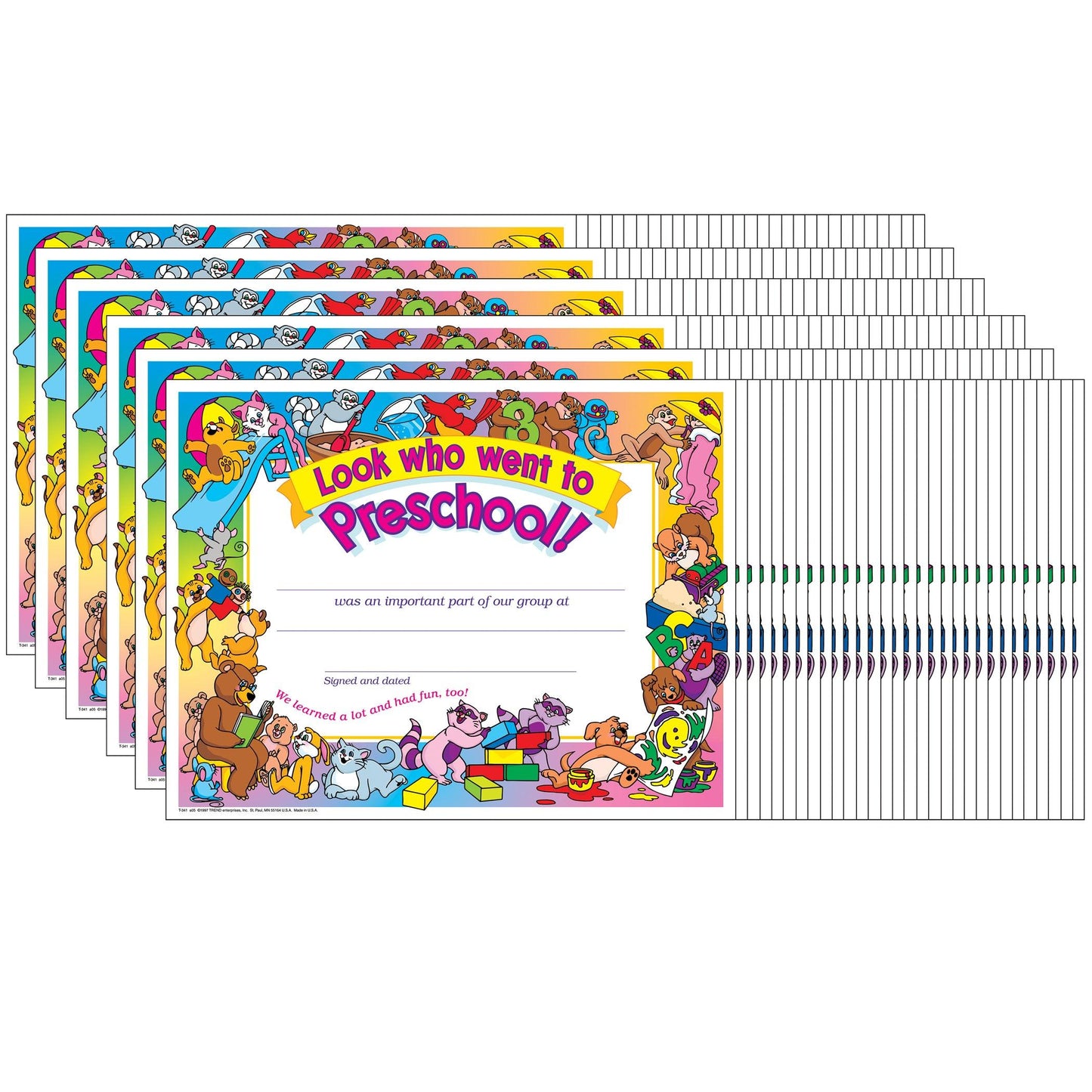 Look who went to Preschool! Certificate, 30 Per Pack, 6 Packs - Loomini