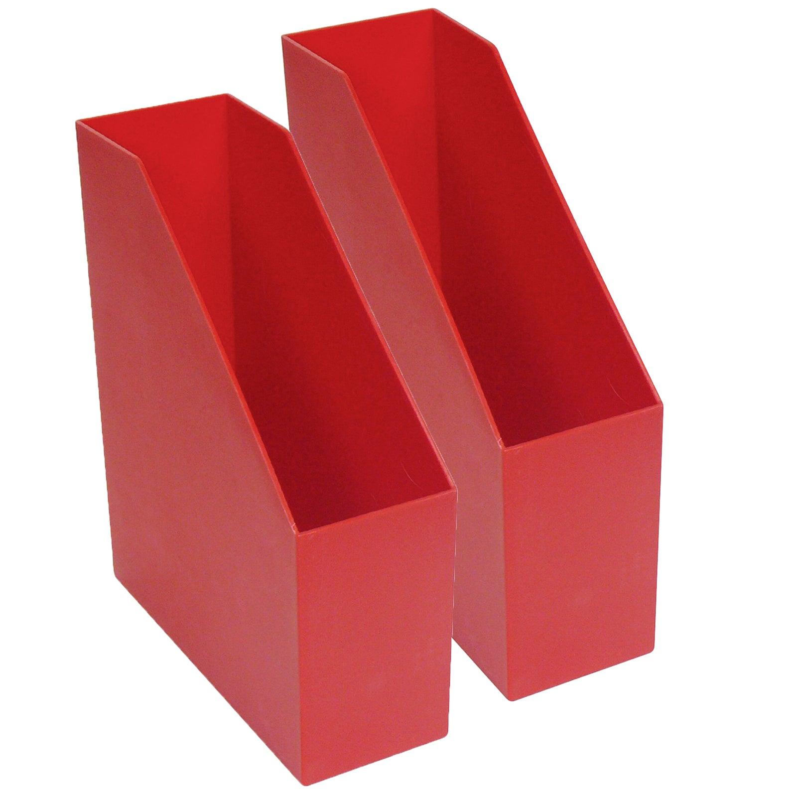 Magazine File, Red, Pack of 2 - Loomini