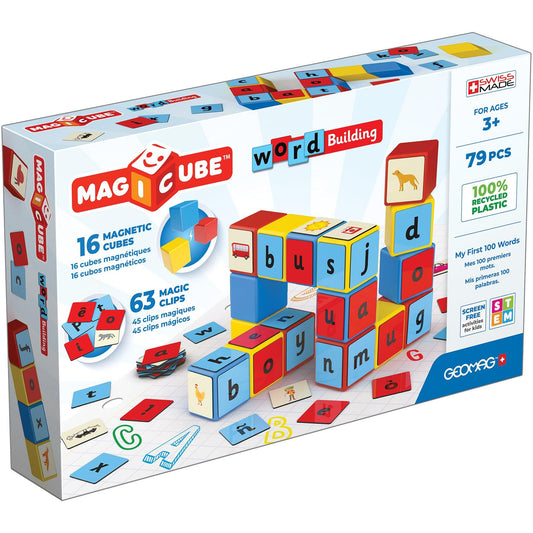 Magicube™ Word Building Set, Recycled, 79 Pieces - Loomini