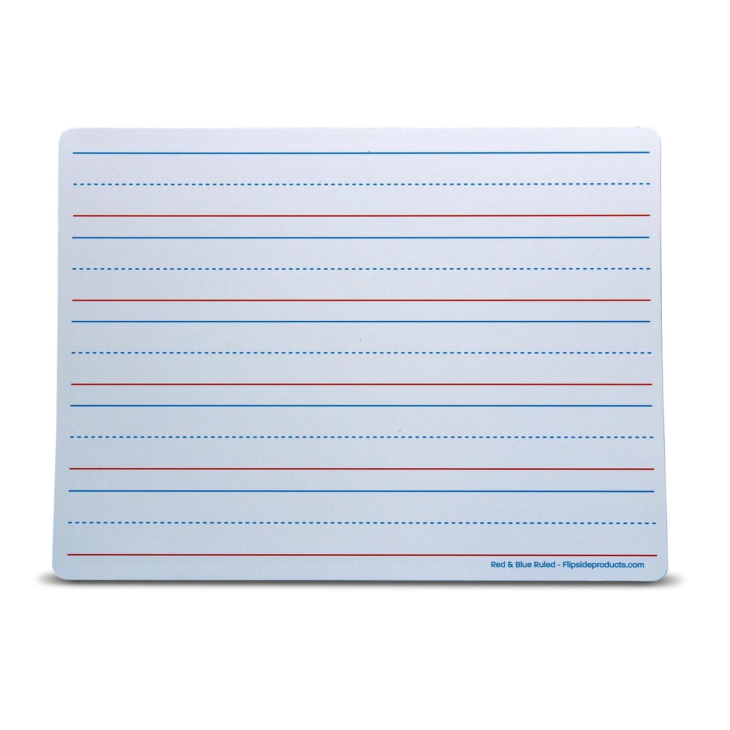 Magnetic Dry Erase Learning Mat, Two-Sided Red & Blue Ruled/Plain, 9" x 12", Pack of 12 - Loomini