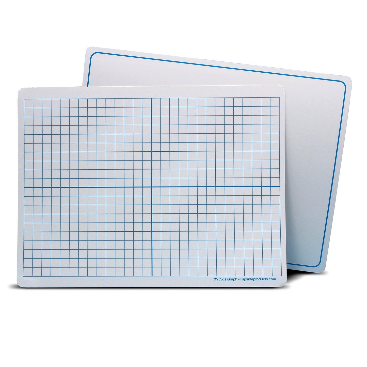 Magnetic Dry Erase Learning Mat, Two-Sided XY Axis/Plain, 9" x 12", Pack of 12 - Loomini