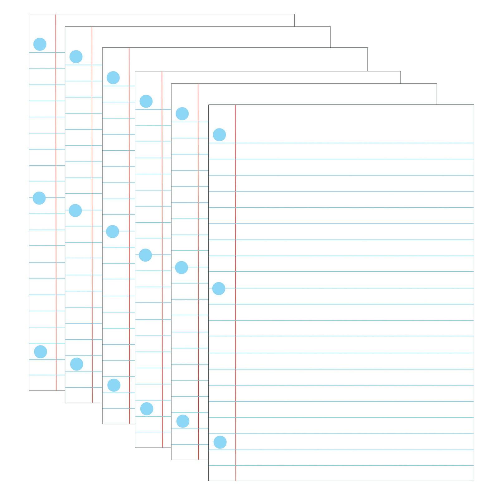 Magnetic Notebook Page, 8-1/2" x 11", Pack of 6 - Loomini