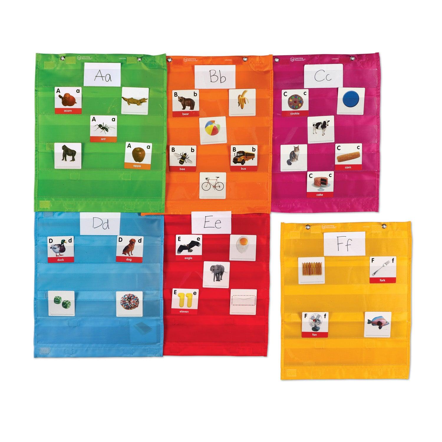 Magnetic Pocket Chart Squares, Set of 6 - Loomini