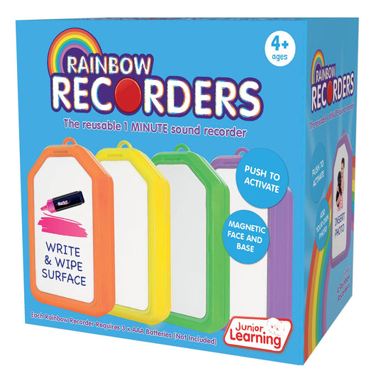 Magnetic Rainbow Recorders, Set of 4 - Loomini