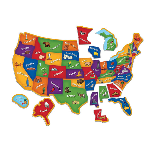 Magnetic U.S. Map Puzzle - Loomini