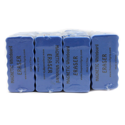 Magnetic Whiteboard Eraser, 4" x 2", Blue, Pack of 24 - Loomini