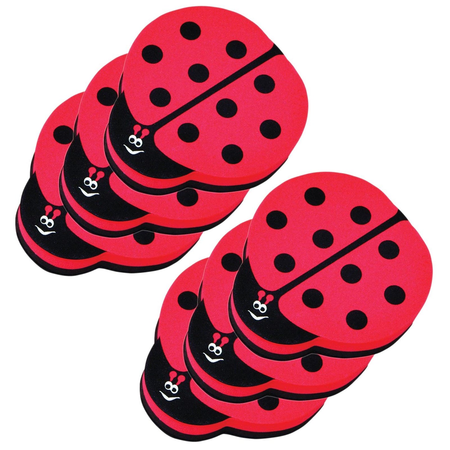 Magnetic Whiteboard Eraser, Ladybug, Pack of 6 - Loomini