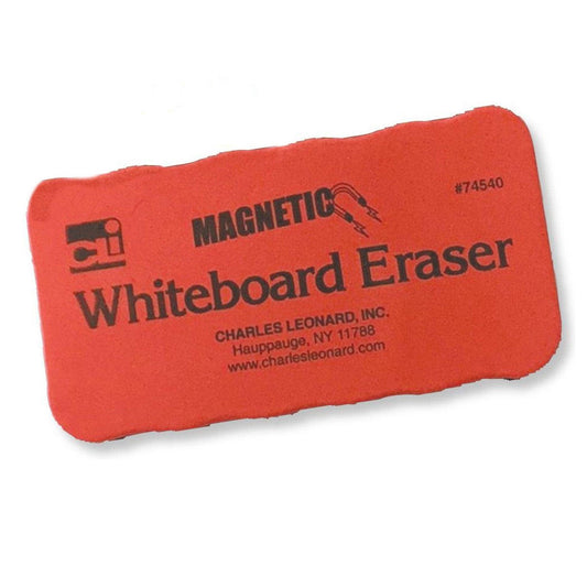 Magnetic Whiteboard Eraser, Red/Black, 12 Per Pack - Loomini